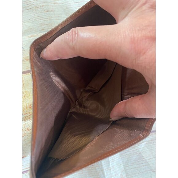 Vintage Dooney & Bourke All Weather Leather Brown Framed Snap Wallet - OS - Picture 11 of 11